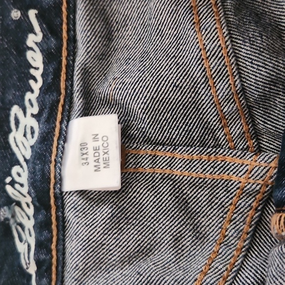 EDDIE Bauer Blue Denim 34×30 Straight Leg Jeans - Picture 5 of 12